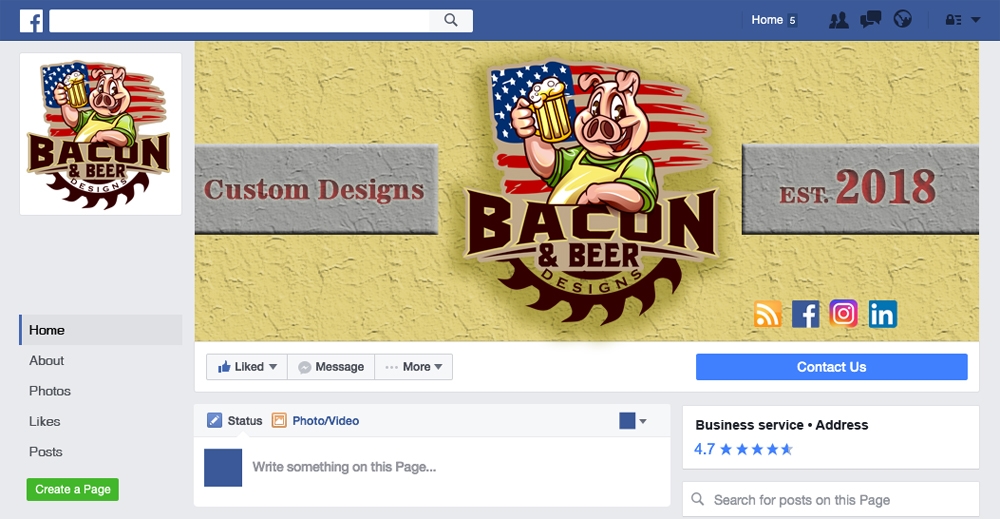 BACON & BEER DESIGNS   logo design by jsdexterity