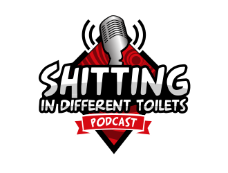 Shitting in Different Toilets Podcast logo design by BeDesign