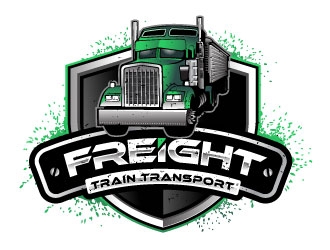Freight Train Transport logo design by REDCROW