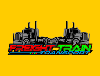 Freight Train Transport logo design by stark