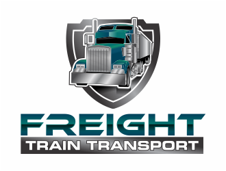 Freight Train Transport logo design by mutafailan