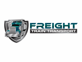 Freight Train Transport logo design by mutafailan