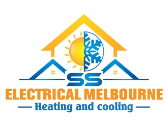 SS ELECTRICAL MELBOURNE (HEATING AND COOLING) logo design by Suvendu