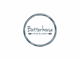 BatterHouse fish & chips logo design by goblin