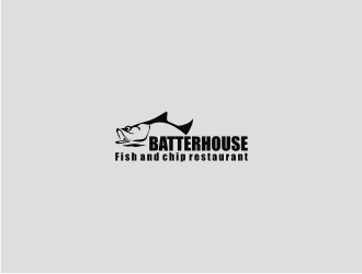 BatterHouse fish & chips logo design by mbamboex
