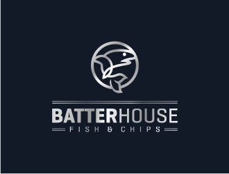 BatterHouse fish & chips logo design by Asani Chie
