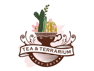 Tea & Terrarium logo design by DreamLogoDesign