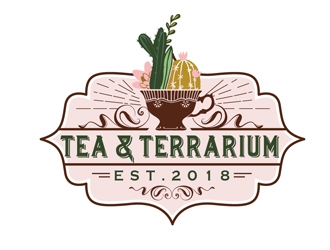 Tea & Terrarium logo design by DreamLogoDesign