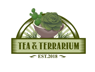 Tea & Terrarium logo design by DreamLogoDesign