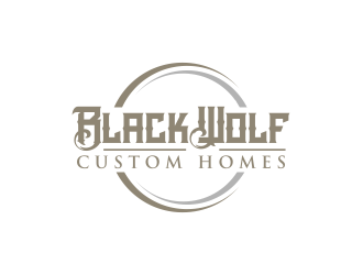 Black Wolf Custom Homes logo design by pakderisher
