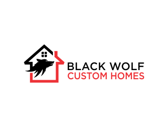 Black Wolf Custom Homes logo design by akhi