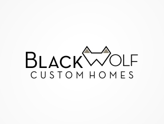 Black Wolf Custom Homes logo design by sgt.trigger
