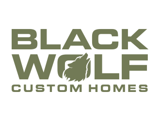 Black Wolf Custom Homes logo design by aldesign