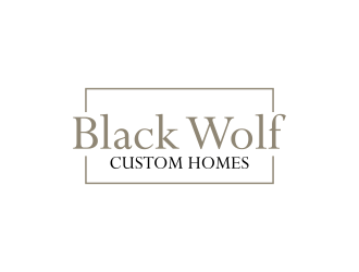 Black Wolf Custom Homes logo design by ingepro