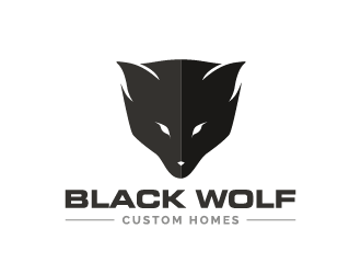 Black Wolf Custom Homes logo design by spiritz