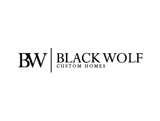 Black Wolf Custom Homes logo design by spiritz