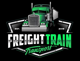 Freight Train Transport logo design by REDCROW