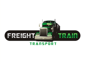 Freight Train Transport logo design by gitzart