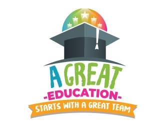 A Great Education Starts With A Great Team logo design by Eliben