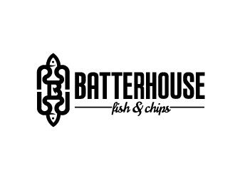 BatterHouse fish & chips logo design by vectorboyz