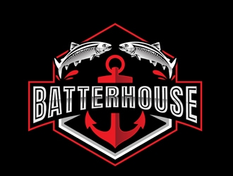 BatterHouse fish & chips logo design by DreamLogoDesign