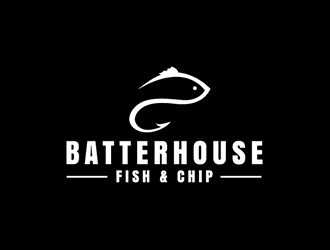 BatterHouse fish & chips logo design by logoguy