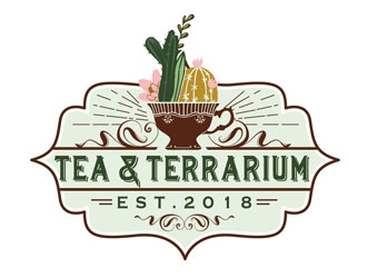 Tea & Terrarium logo design by DreamLogoDesign