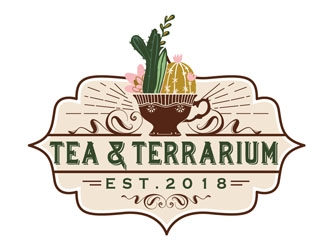 Tea & Terrarium logo design by DreamLogoDesign