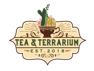 Tea & Terrarium logo design by DreamLogoDesign