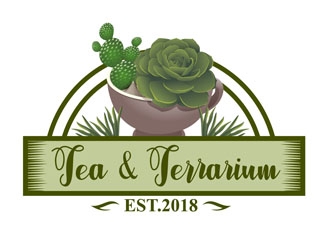 Tea & Terrarium logo design by DreamLogoDesign
