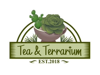 Tea & Terrarium logo design by DreamLogoDesign
