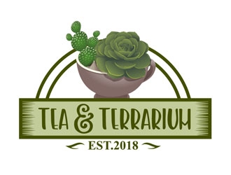 Tea & Terrarium logo design by DreamLogoDesign
