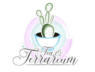 Tea & Terrarium logo design by DreamLogoDesign