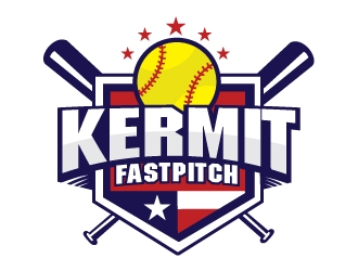 Kermit Fastpitch logo design by ruki