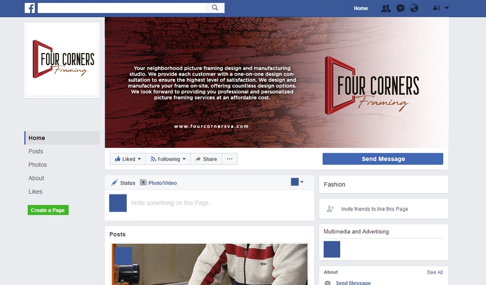 Four Corners Framing logo design by scriotx