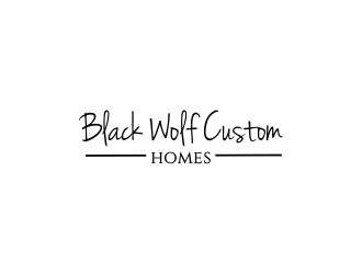 Black Wolf Custom Homes logo design by Greenlight