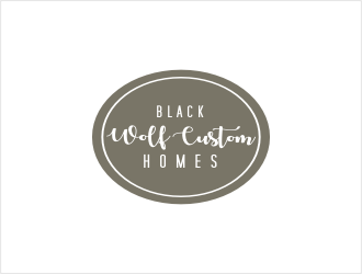 Black Wolf Custom Homes logo design by bunda_shaquilla