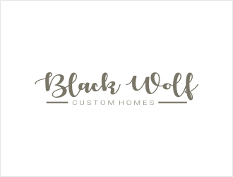 Black Wolf Custom Homes logo design by bunda_shaquilla