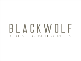 Black Wolf Custom Homes logo design by bunda_shaquilla