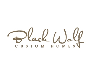 Black Wolf Custom Homes logo design by PMG