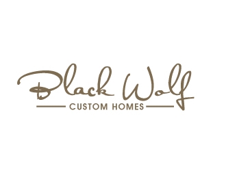 Black Wolf Custom Homes logo design by PMG