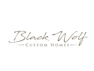 Black Wolf Custom Homes logo design by REDCROW