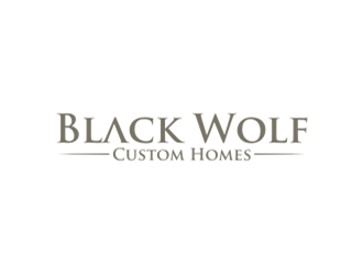 Black Wolf Custom Homes logo design by sheilavalencia