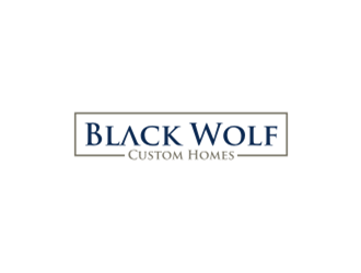 Black Wolf Custom Homes logo design by sheilavalencia
