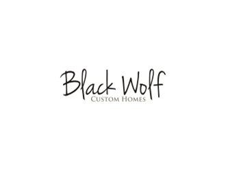 Black Wolf Custom Homes logo design by sheilavalencia