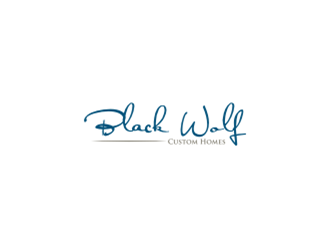 Black Wolf Custom Homes logo design by sheilavalencia