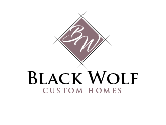 Black Wolf Custom Homes logo design by BeDesign