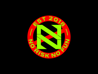 NO RISK NO FUN logo design by ubai popi