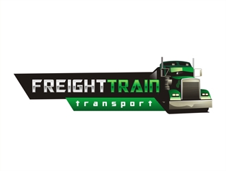 Freight Train Transport logo design by gitzart