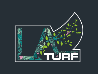 L A Turf logo design by Mahrein